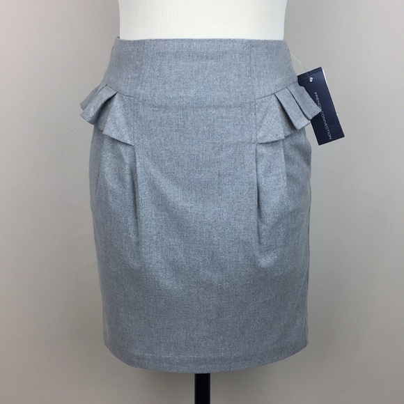 French Connection Dresses & Skirts - French Connection Gray Wool Blend Skirt